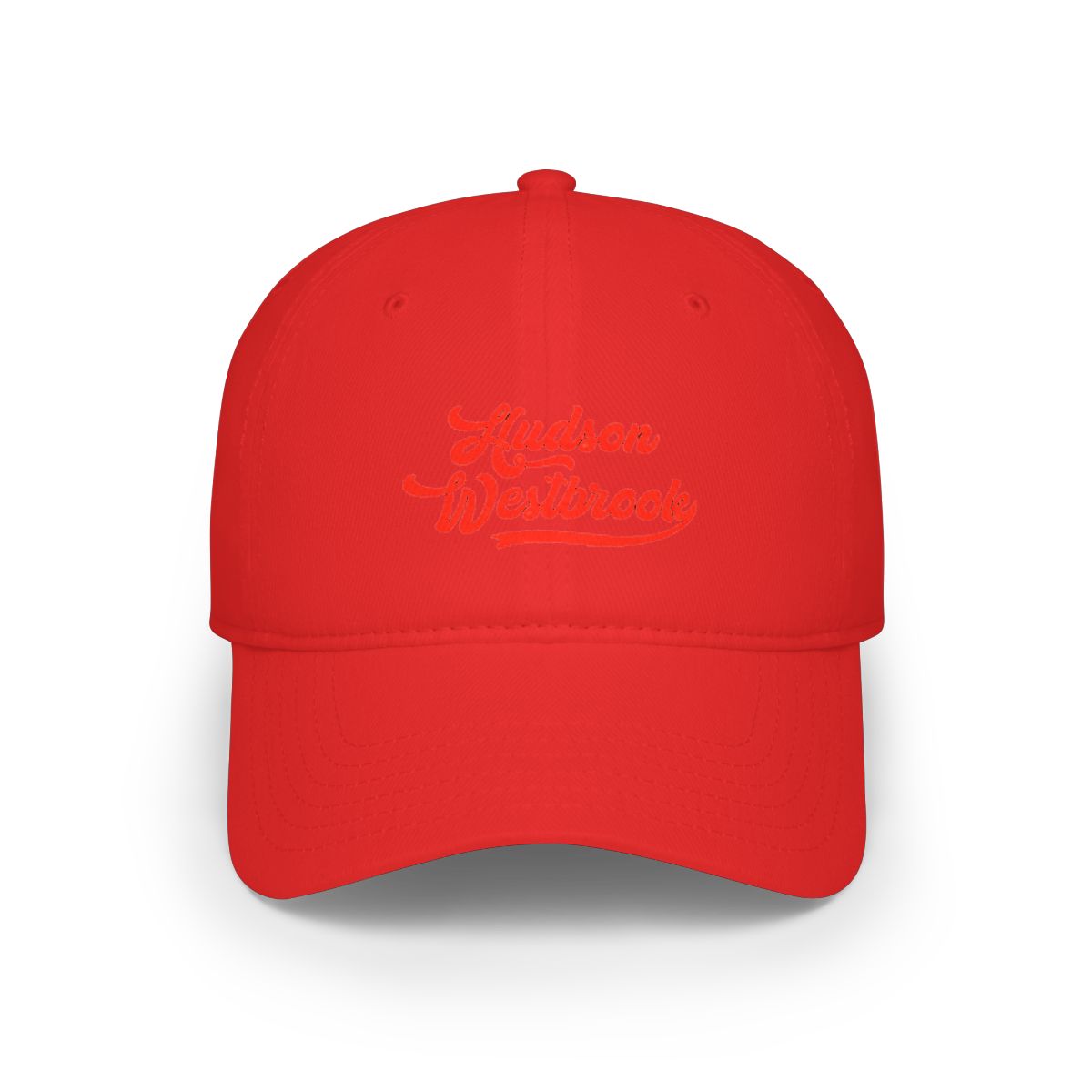 Hudson Westbrook Design - Richardson 256 Rope Cap - BLACK with RED HW - Official Hats & Caps merchandise